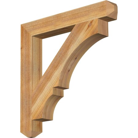 Ekena Millwork Balboa Craftsman Rough Sawn Bracket, Western Red Cedar, 4"W x 30"D x 30"H BKT04X30X30BOA04RWR